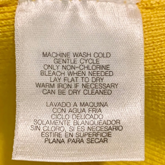 🔥EUC🔥 Jones New York Knit Jacket in Sunshine Yellow w/White Piping - Sz Small✨ - Picture 10 of 10
